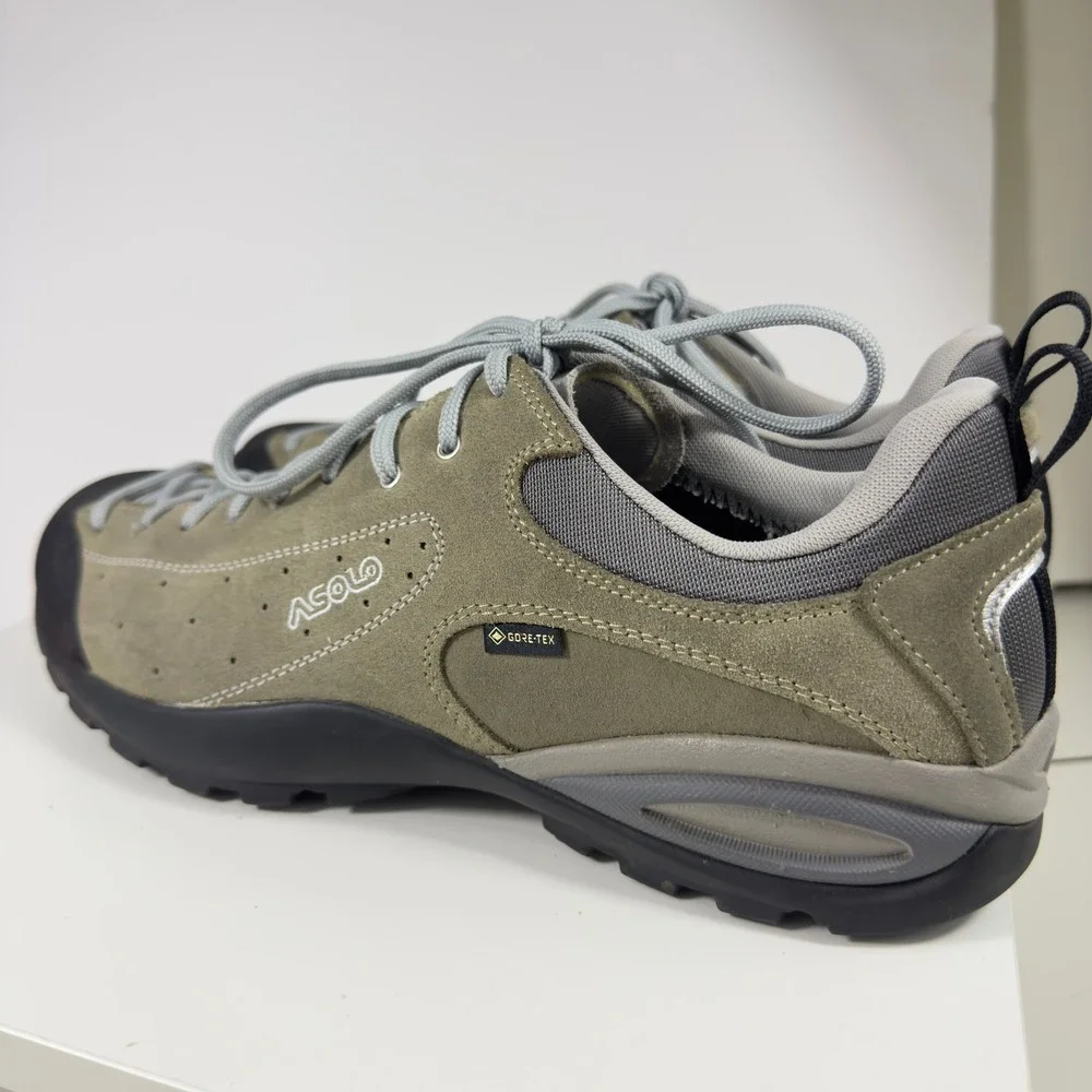 Asolo Gore-Tex Suede Hiking Shoes Men 11.5 Grey Vibram Low Top Waterproof Trail